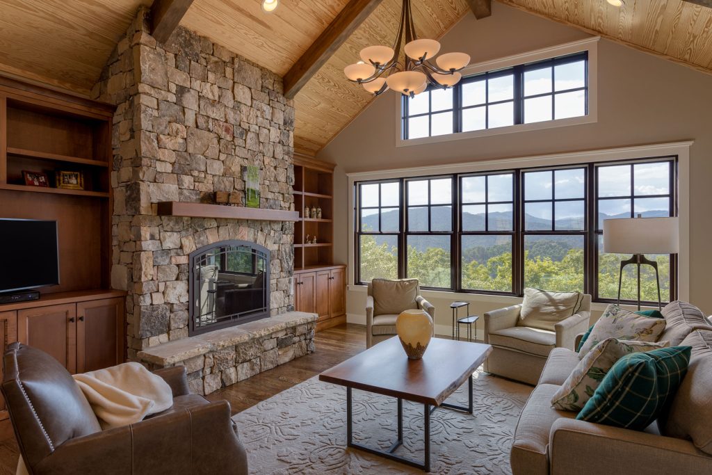 Unite a Vaulted Ceiling with a Fireplace