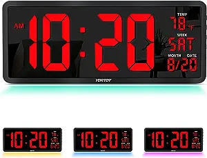 Big Screen Indoor Temperature Digital Clock