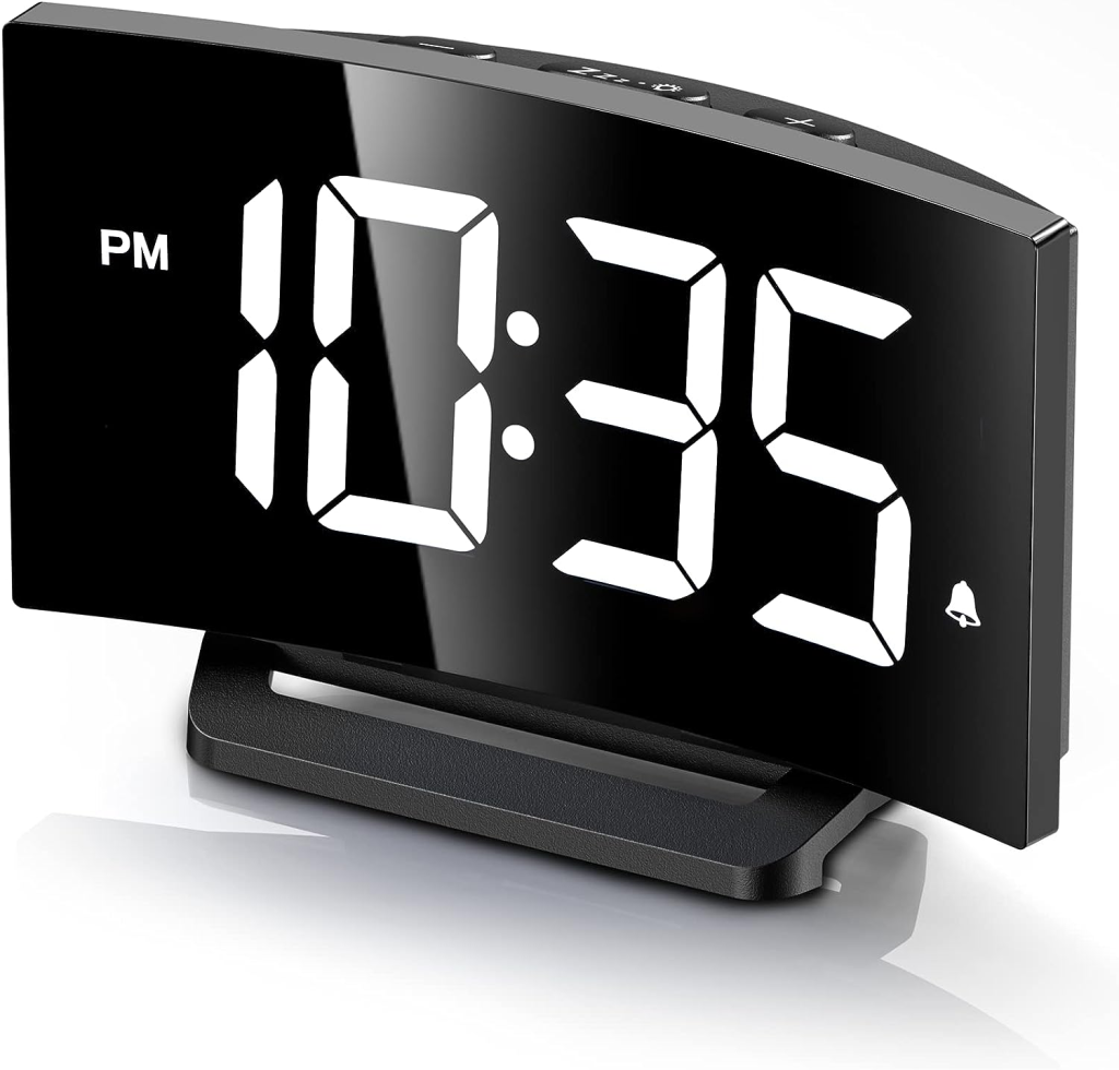 Digital Alarm Clock with White LED