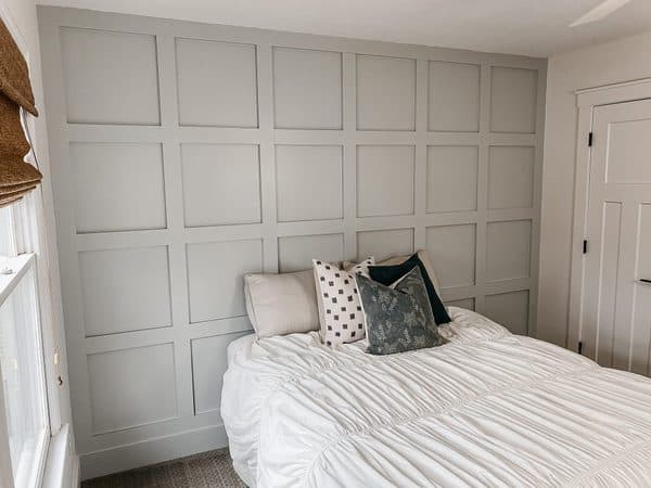 Gray Bedroom with Square Accents