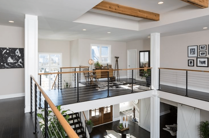 Spacious Second-Floor Kitchen & Living Area Design