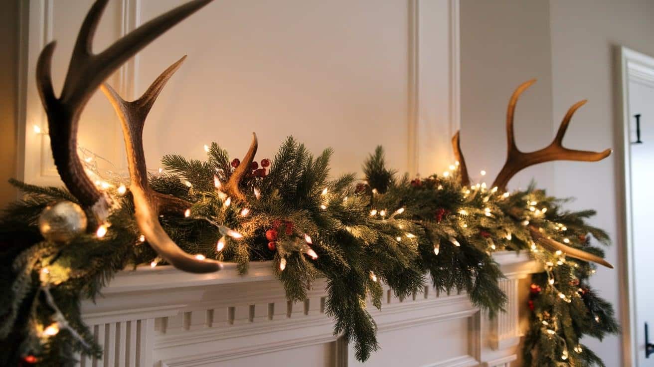 Antler_and_Evergreen_Mantel_Decor