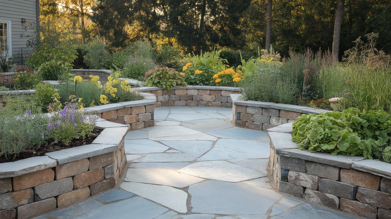 Bluestone_Patio_with_Raised_Garden_Beds