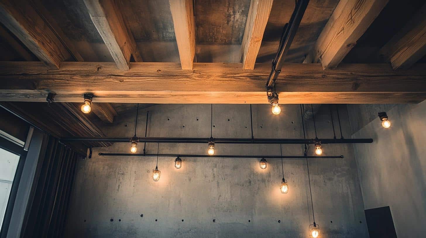 Metal_Track_Lighting_on_Exposed_Beams