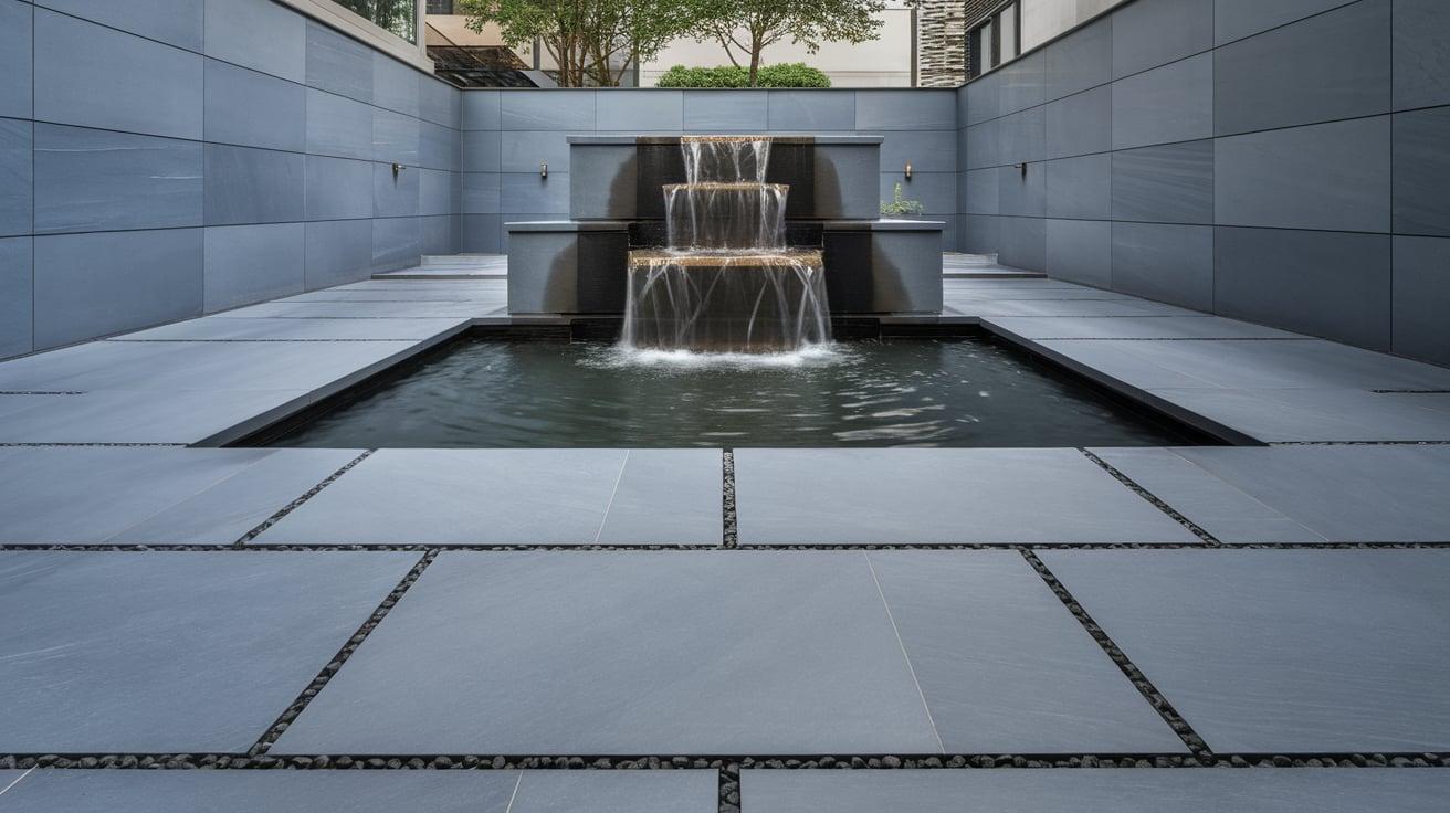 Modern_Bluestone_Patio_with_Water_Feature