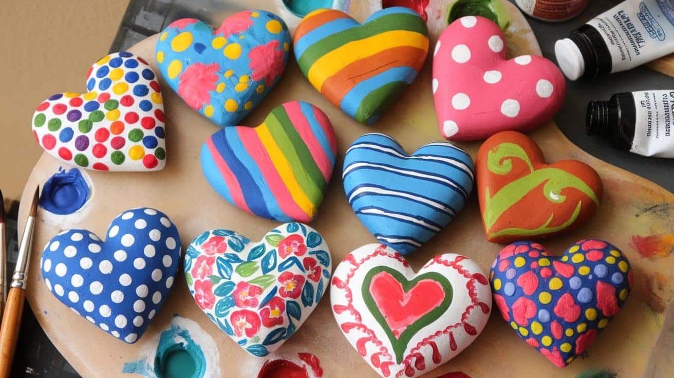 Painted_Clay_Hearts