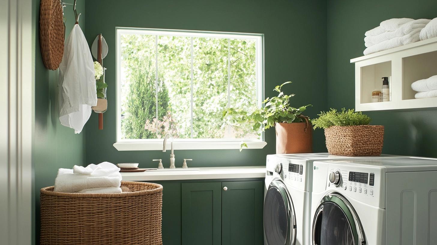 Sherwin-Williams_Ripe_Olive_in_Laundry_Room