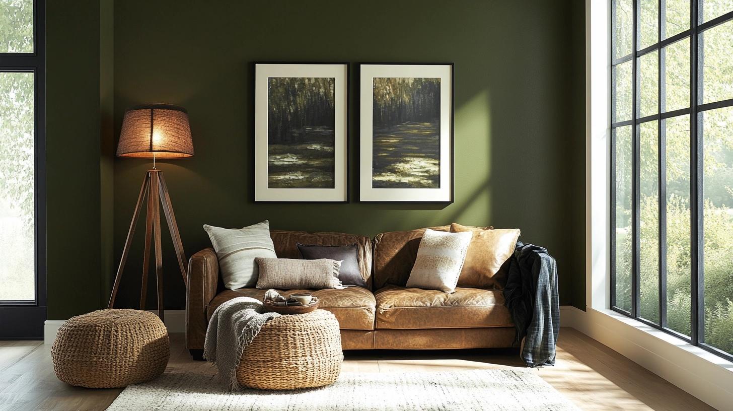 Sherwin-Williams_Ripe_Olive_in_the_Living_Room