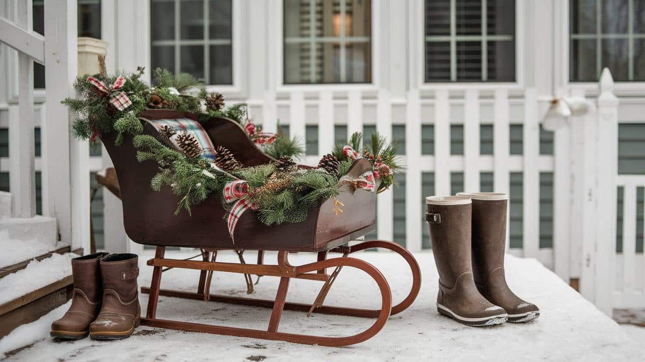 Vintage_Wooden_Sleigh_Display