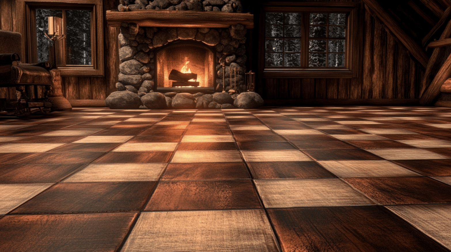 Wood_Grain_Checkerboard