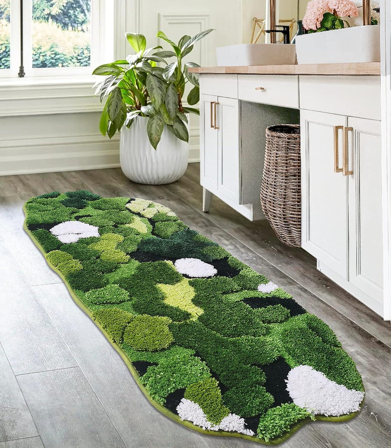 Hifuwan_Cute_Green_Moss_Bathroom_Runner_Rug