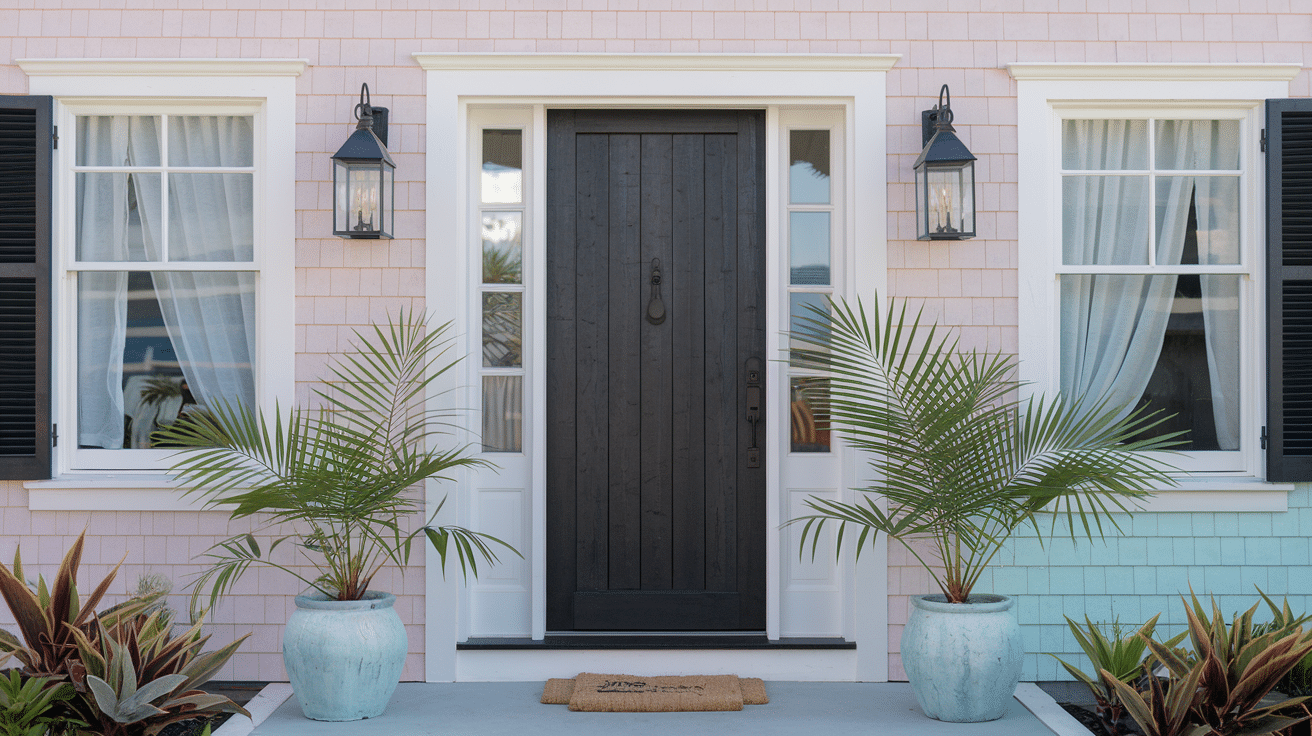 Beach_Houses_with_Black_Doors_A_Coastal_Contrast