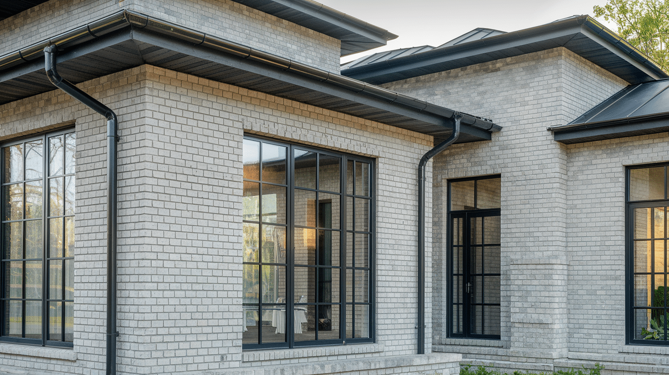 Grey_Brick_House_with_Matte_Black_Gutters_and_Doors