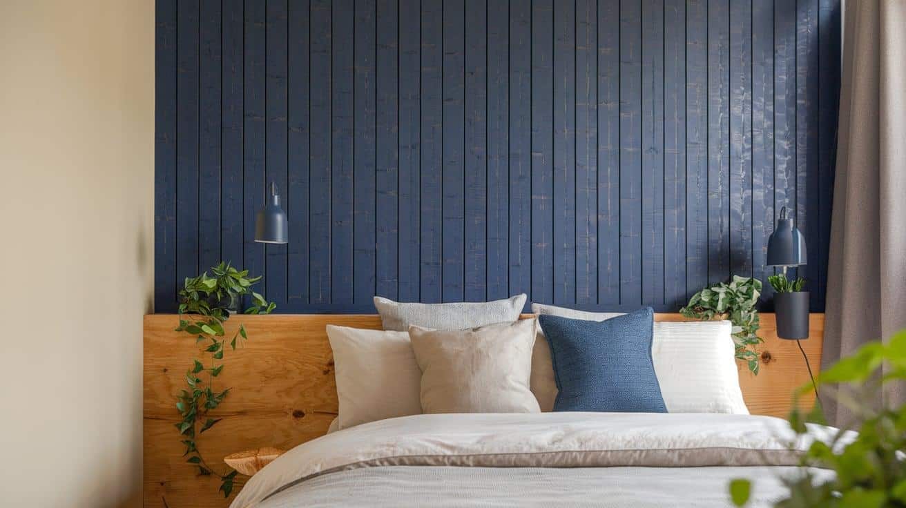 Deep_Blue-Painted_Plywood_Accent_Wall