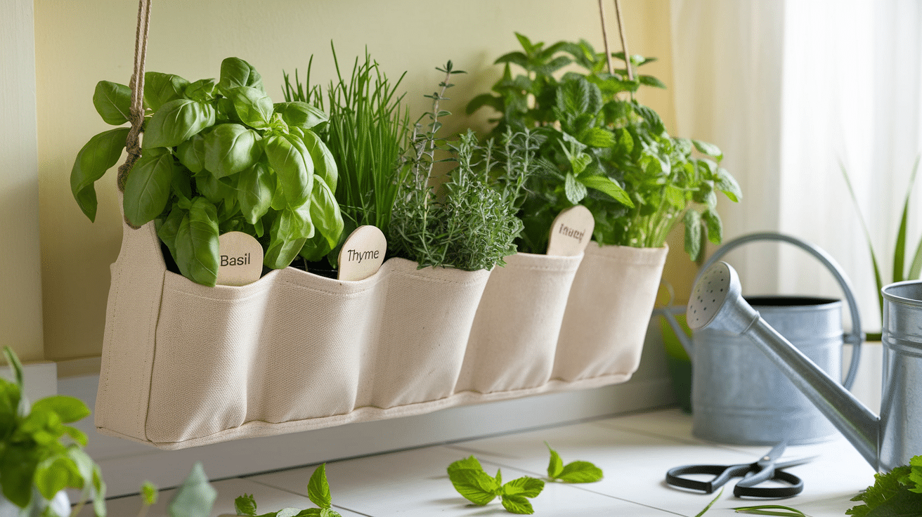 Hanging_Shoe_Organizer_Herb_Garden