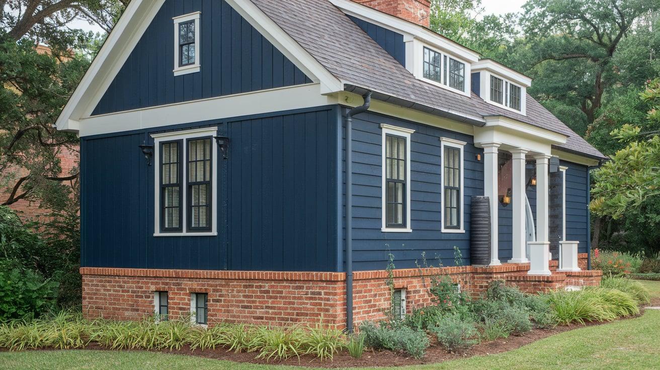 Navy_Blue_Board_and_Batten_with_Red_Brick_Foundation