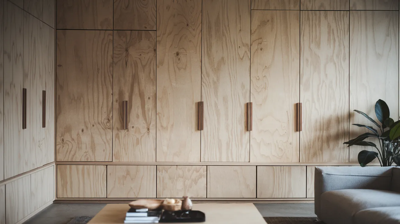 Plywood_Walls_with_Built-in_Cabinets_in_Living_Rooms