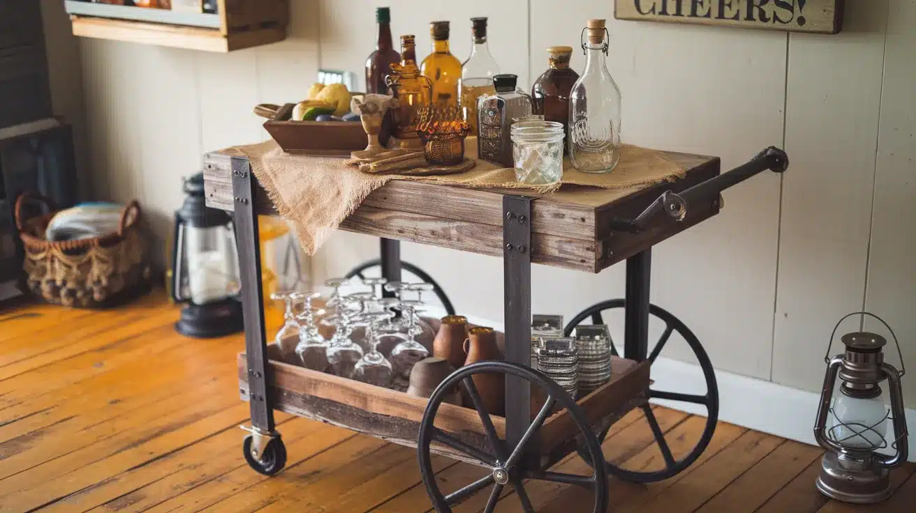 Rustic_Wooden_Bar_Cart