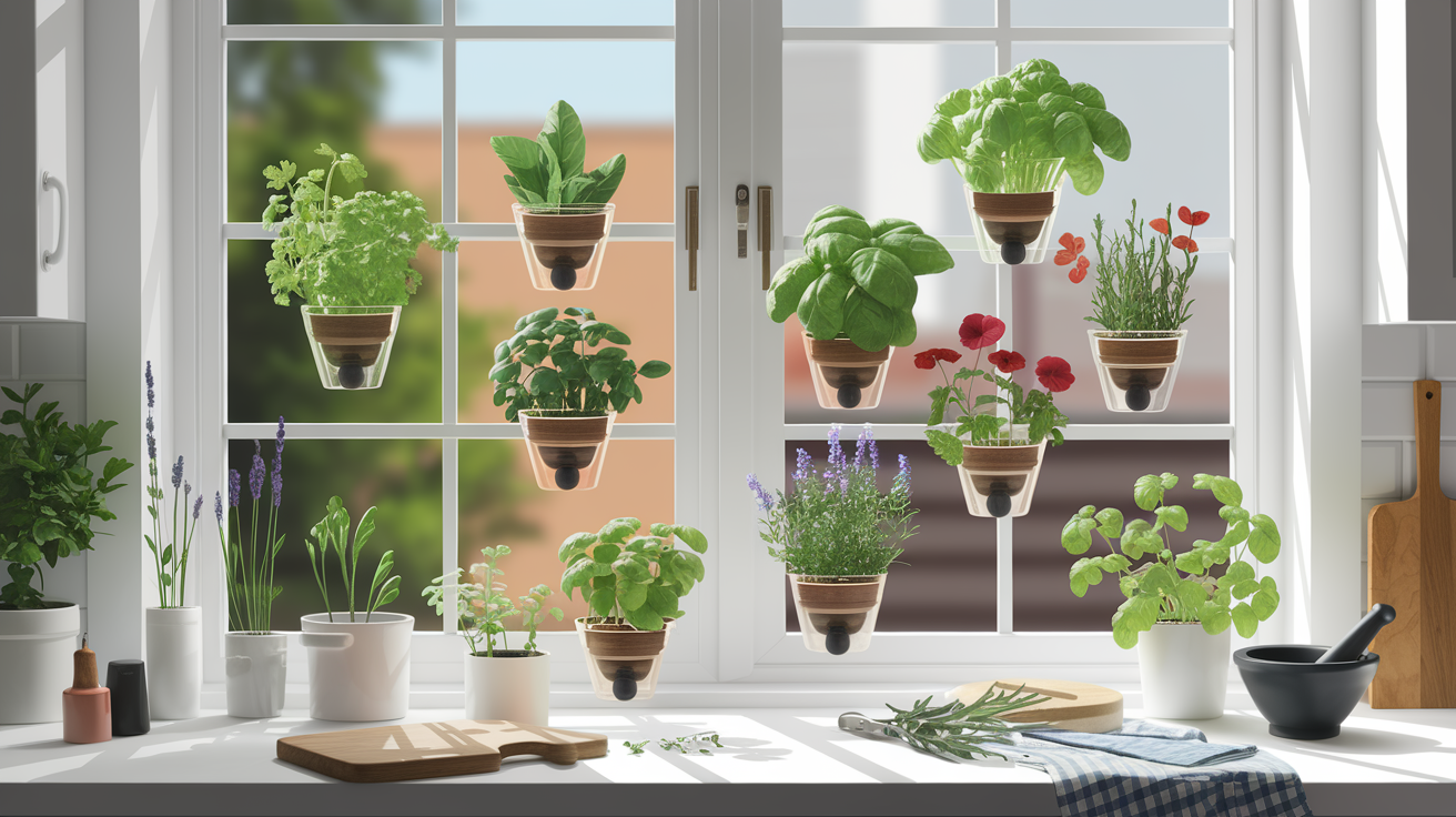 Sticky_Window_Planter_Herb_Garden