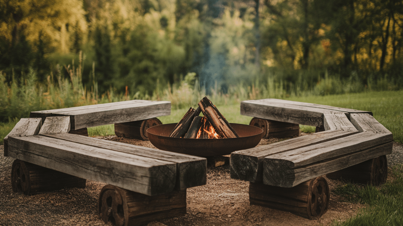 DIY_Railroad_Tie_Bench__Firepit