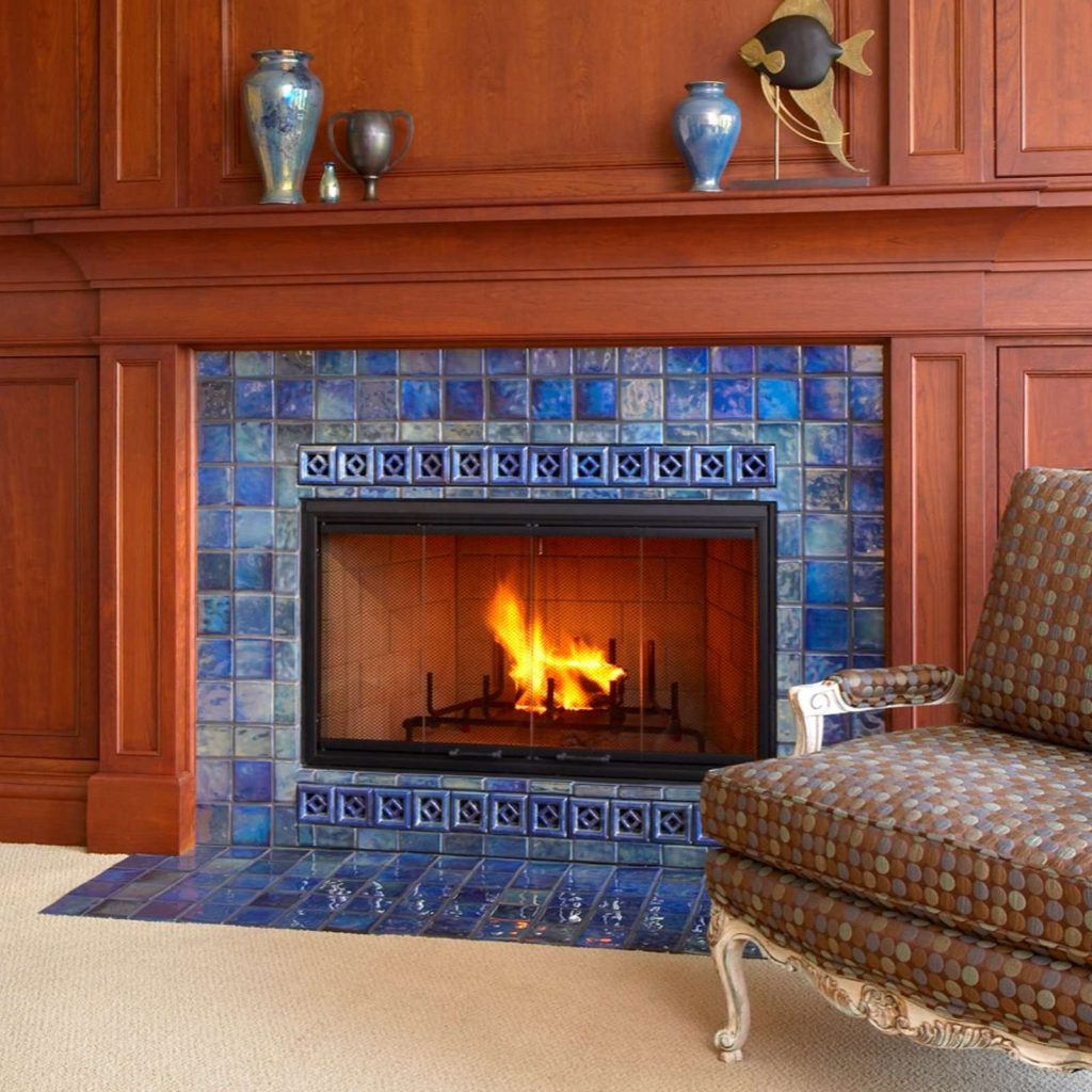 Clay Tile Fireplace