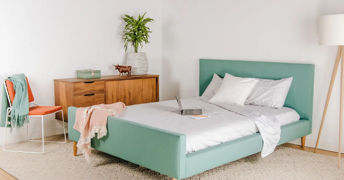 Green Resting place with California Bed Frame