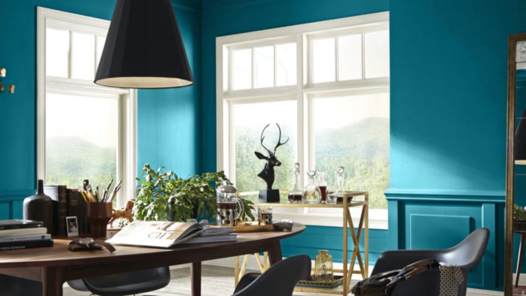 Oceanside Paint Color for Home Office