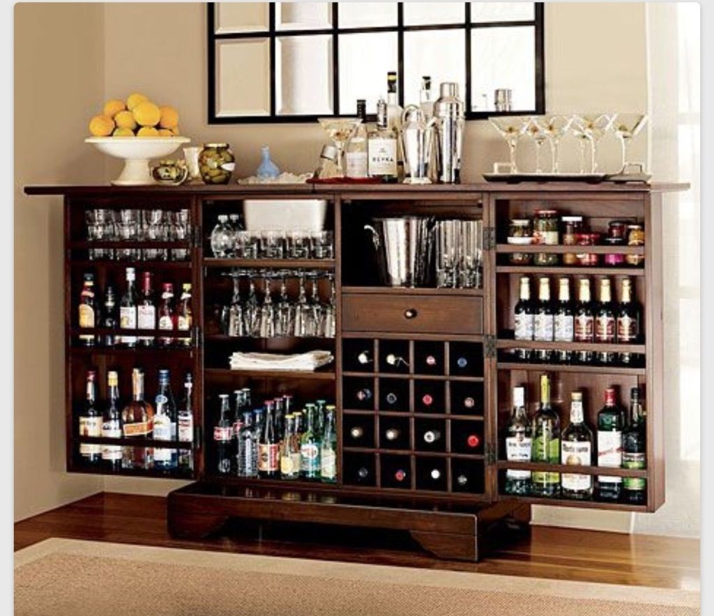Store More in Bar Cabinets