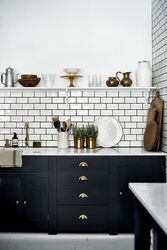 Subway Tile with Dark Grout