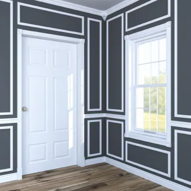 Use Chair Rail Contrasting as Panel Moulding