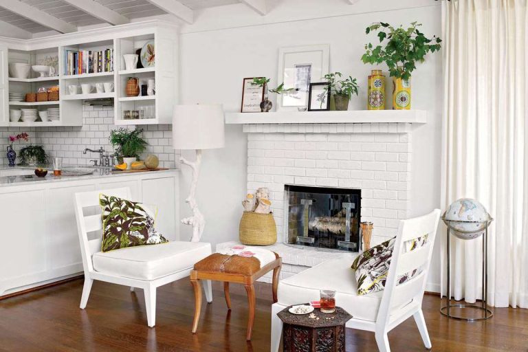 White Brick Fireplace Ideas to Update Your Home