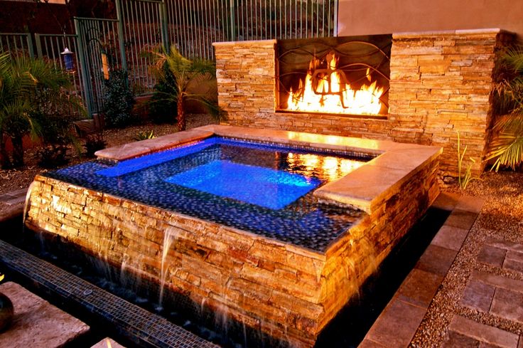 Affordable Landscaping for Hot Tub and Mini Fireplace