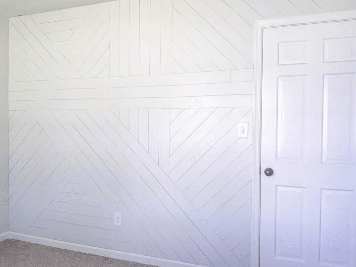 Board & Batten + Geometric Accent Wall
