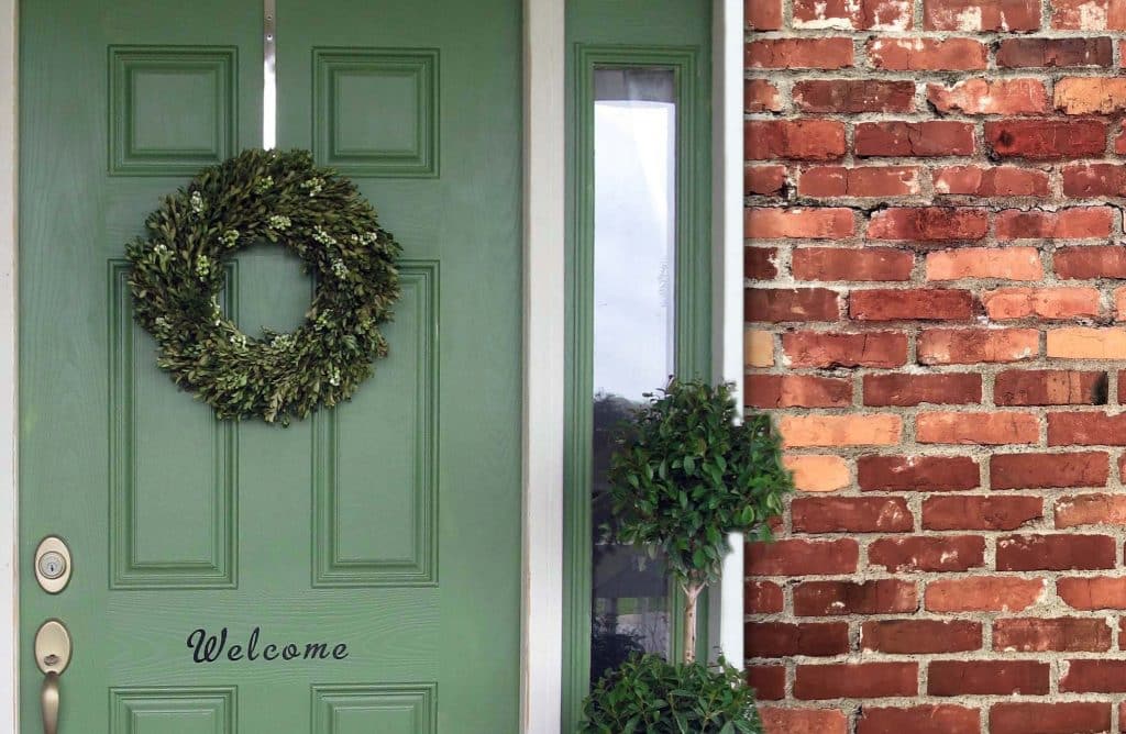 Forest Green paint colors that compliment red brick