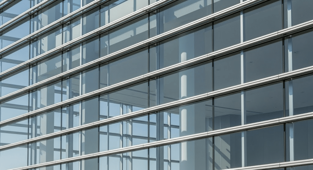 Glass Panel with Horizontal Supports