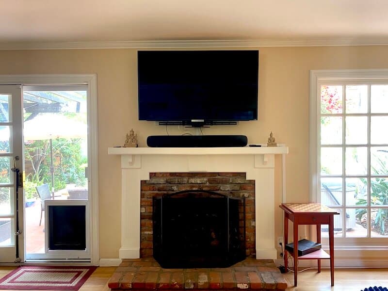 Hanging TV Above a Portable Fireplace