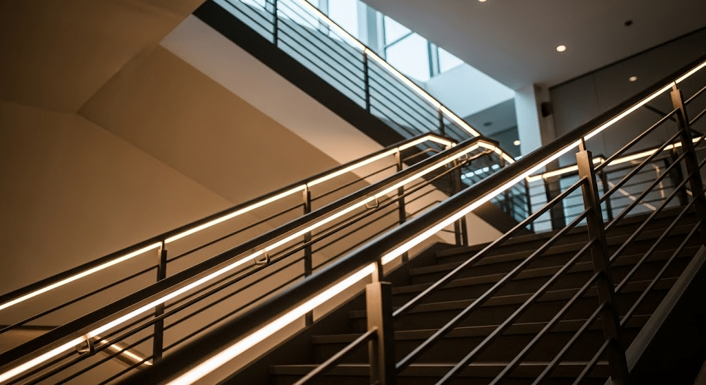 LED-Lit Horizontal Railings