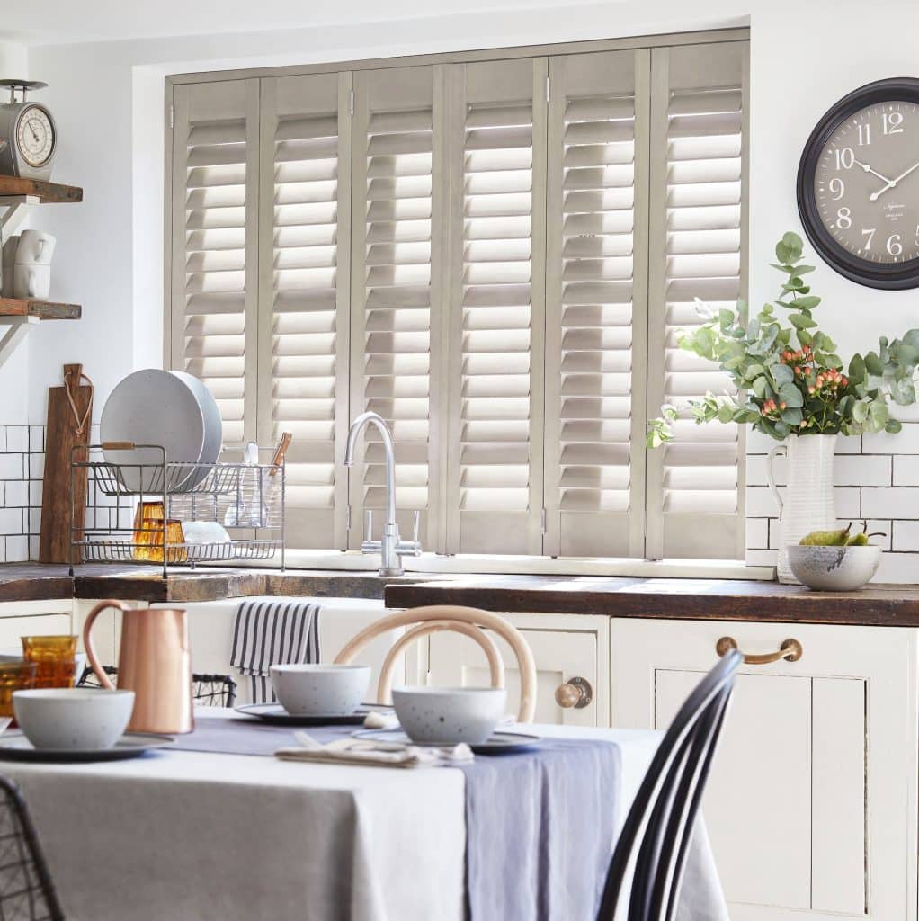 Look for Shutters with Venetian Blinds in The Kitchen
