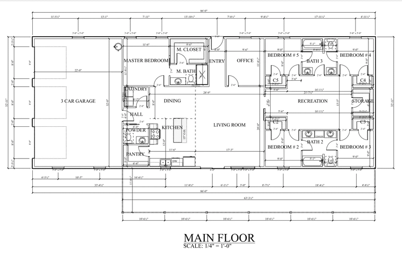 Barndominium Floor Plan with Fitness Room