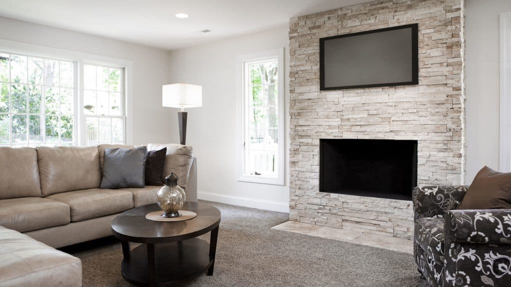 Recessed Lighting Above the Fireplace with TV