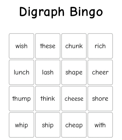 Digraph Bingo