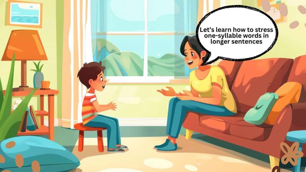 Stressing One-Syllable Words in Longer Sentences
