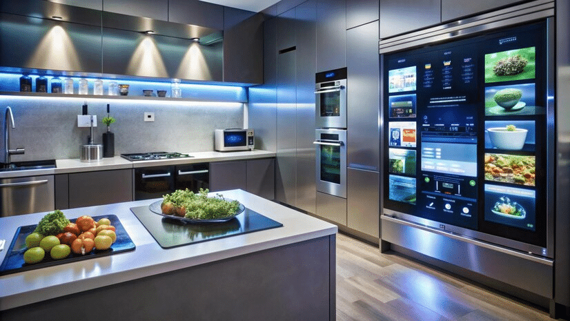 modern kitchen with smart appliances