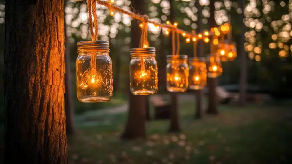 Outdoor Lighting with Mason Jars
