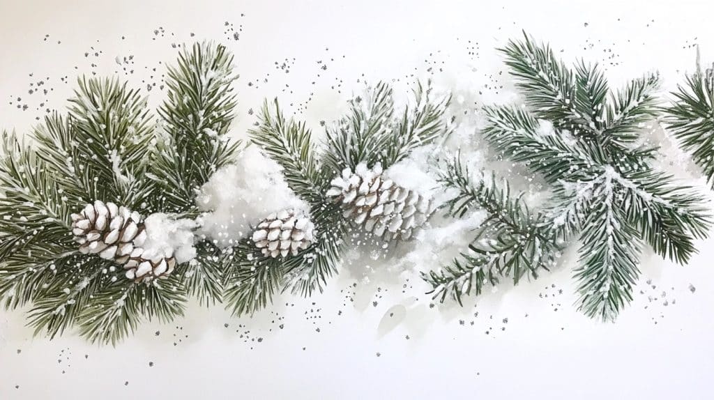 Snow-Touched Greenery