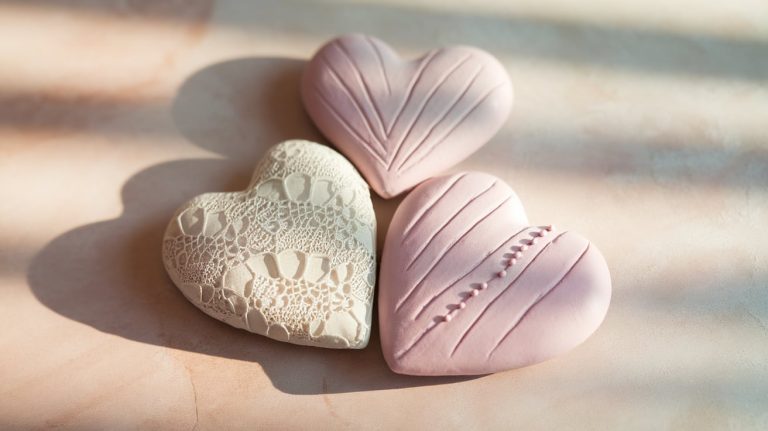 clay hearts