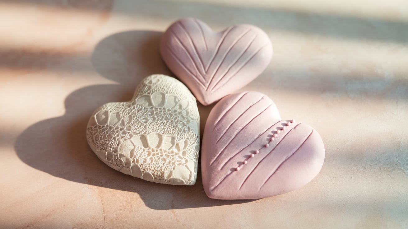 clay hearts