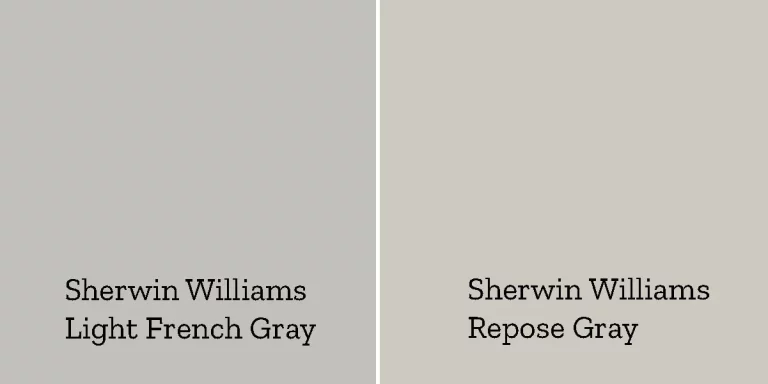 Sherwin William’s Light French Gray Vs. Repose Gray (Choose)