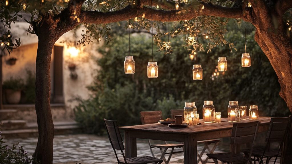 Hanging Mason Jar Candle Holders<