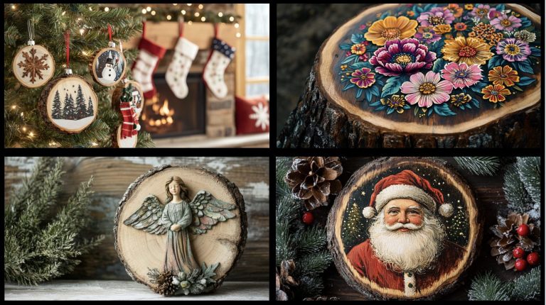 Stunning DIY Wood Slice Ornaments